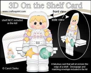 3D on the Shelf Card Kit - Little Space Girl Skye