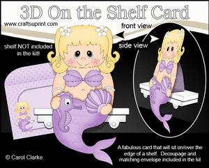 3D on the Shelf Card Kit - Little Mermaid Nixie