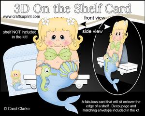3D on the Shelf Card Kit - Little Mermaid Pearl