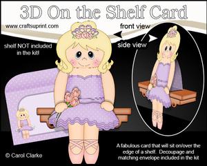 3D on the Shelf Card Kit - Little Ballerina Rosie