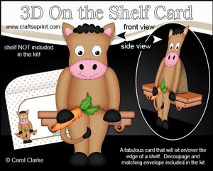 3D on the Shelf Card Kit - Gigi Horse