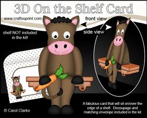 3D on the Shelf Card Kit - Gigi Horse