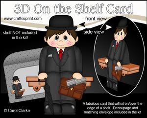3D on the Shelf Card Kit - Buisnessman Burke