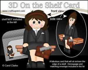 3D on the Shelf Card Kit - Buisnesswoman Berta