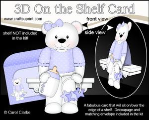 3D on the Shelf Card Kit - Bobbi Baby Bear