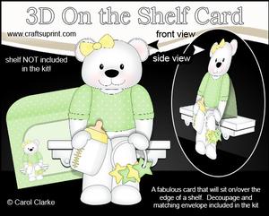3D on the Shelf Card Kit - Beau Baby Bear