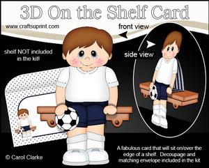 3D on the Shelf Card Kit - Little Footballer Peter