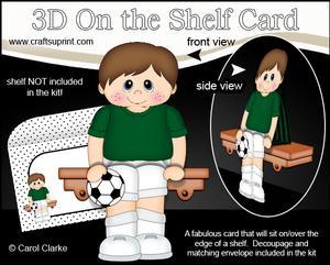 3D on the Shelf Card Kit - Little Footballer Cliff