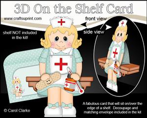 3D on the Shelf Card Kit - Little Nurse