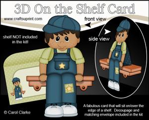 3D on the Shelf Card Kit - Little Ethnic Boy Barry