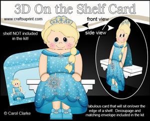 3D on the Shelf Card Kit - Little Ice Princess Krystal