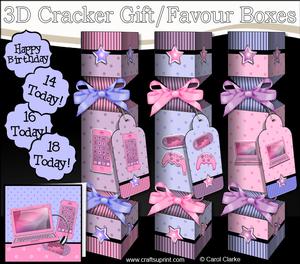 3D Gadgets N Gizmos Cracker Gift Favour Boxes