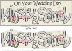 Large Dl Wedding Kirsty & Sandy Card & 3D Decoupage