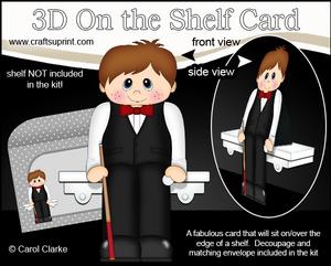 cup615875_359 - 3D on the Shelf Card Kit - World Champ Snooker Player Ronnie