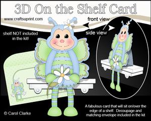 3D on the Shelf Card Kit - Mist the Butterfly