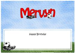 Large Dl Birthday Mervyn Football Matching Insert