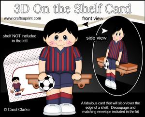 3D on the Shelf Card Kit - Little Footballer Sean