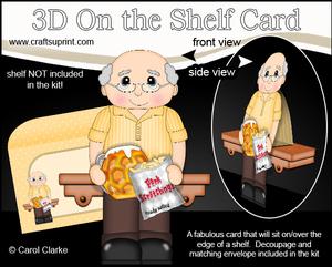 Image of cup616255_359 - 3D on the Shelf Card Kit - Old Man Beer Drinker Wilf