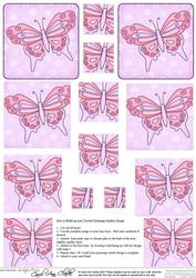 Fluttery Butterfly Twisted Pyramage Sheet