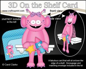 3D on the Shelf Card Kit - Little Alien Aena
