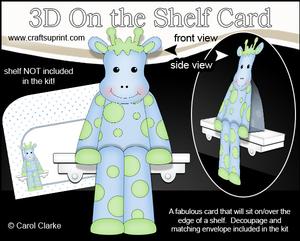 3D on the Shelf Card Kit - Sebastian the Little Giraffe