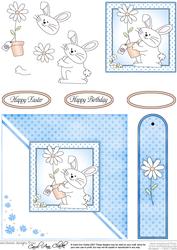Little Bunny Quick Card with 3D Decoupage Topper