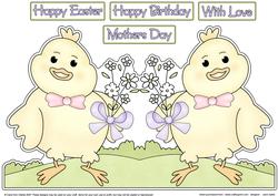 Little Chick Shaped Card
