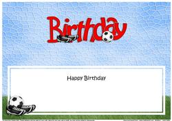 Large Dl Birthday Football Insert