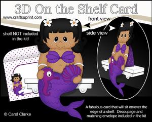3D on the Shelf Card Kit - Little Ethnic Mermaid Trinity
