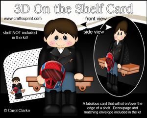 3D on the Shelf Card Kit - Little Motorcyclist Timo