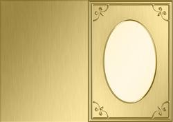 A5 'metallic Frame Embossed' Card Front or Insert