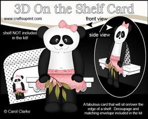 3D on the Shelf Card Kit - Su Ling Little Panda Bear