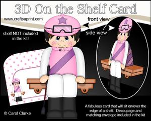 3D on the Shelf Card Kit - Little Jockey Tony