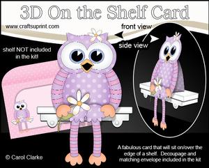 3D on the Shelf Card Kit - Little Hoot Owl