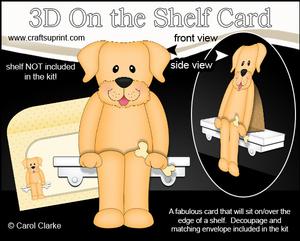 3D on the Shelf Card Kit - Little Dog Sunny