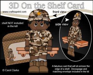 3D on the Shelf Card Kit - Little Ethnic Camo Boy Larry