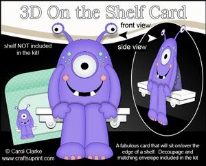 3D on the Shelf Card Kit - My Little Monster Bubba