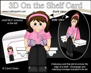 3D on the Shelf Card Kit - Little Darts Lady Denise