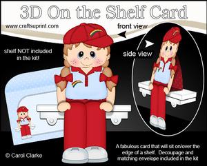3D on the Shelf Card Kit - Little Rainbow Brownie Chloe