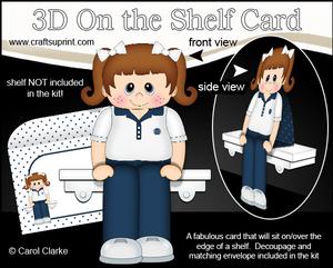 3D on the Shelf Card Kit - Little Guider Lydia