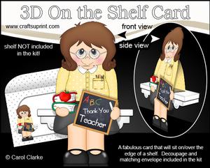 cup782199_359 - 3D On the Shelf Card Kit - Mr Metcalf the Teacher