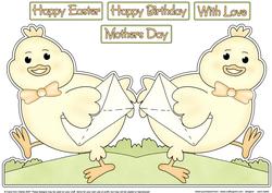 Little Chick Shaped Card