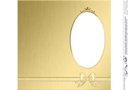 'metallic' Dl Fancy Bow Card Fronts or Insert