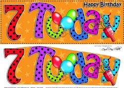 Large Dl 7th Birthday Celebrations Card & 3D Decoupage