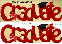 Large Dl Graduation 3D Decoupage