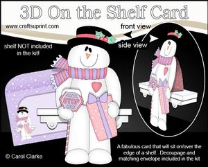3D on the Shelf Card Kit - Santa Stop Here for Snowman Rio!