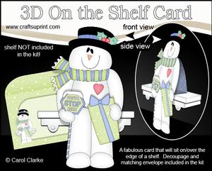 3D on the Shelf Card Kit - Santa Stop Here for Snowman Rio!