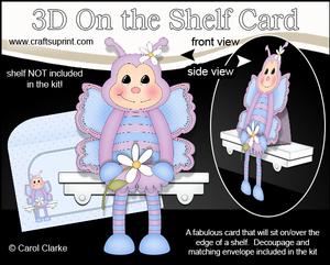 3D on the Shelf Card Kit - Blinky the Butterfly