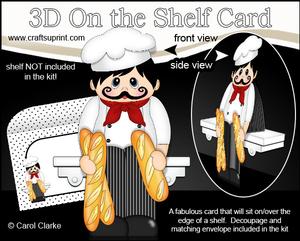 3D on the Shelf Card Kit - Marcel Le Petit French Chef