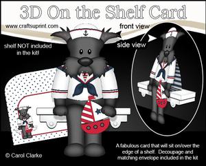 3D on the Shelf Card Kit - Old Sea Dog - Scottie Dog Hamish